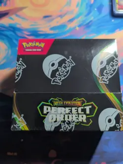 Pokemon Mega Evolution Perfect Order Booster Box New/Sealed With Acrylic Case - Image 1