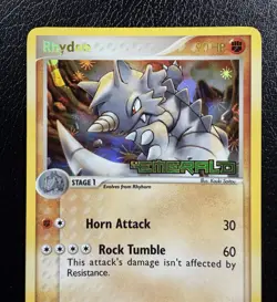 Pokemon TCG Rhydon 19/106 Ex Emerald Reverse Holo Stamped LP - Image 2