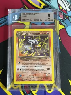 2002 POKEMON NEO DESTINY #7 DARK HOUNDOOM-HOLO BGS 9 Mint - Image 1