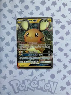 Pokemon TCG Dedenne GX Holo Ultra Rare Card Unbroken Bonds 57/214 LP - Image 1