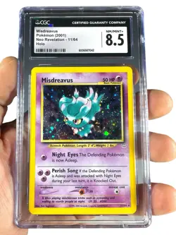 CGC 8.5 Misdreavus Holo 11/64 Neo Revelation Great Looking Card - Image 1