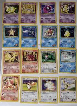 Pokemon Gym Challenge Mixed Lot 34 Cards Unlimited English NM - Image 1