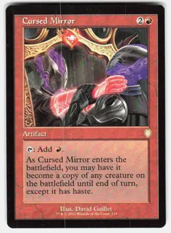 Cursed Mirror (Retro Frame) 115 Commander: The Brothers' War MTG LP - Image 2