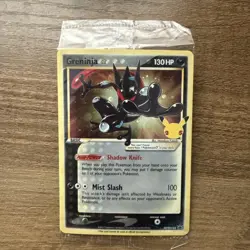 Pokemon Greninja Gold Star SWSH144 Celebrations Black Star Promo Sealed - Image 1