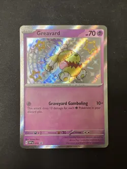 Pokemon TCG Greavard SVP 070 Black Star Promo Card Near Mint Shiny Holo (2024) - Image 1