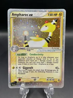 Pokemon Ampharos ex Holo Rare EX Dragon 89/97 English 2003 Ereader LP - Image 1