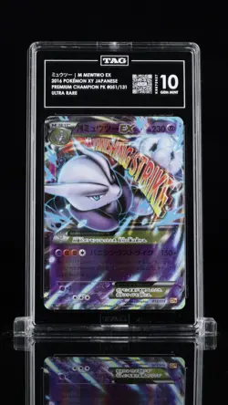 2016 Pokemon Japanese Premium Champion Pack Mega Mewtwo EX 051 TAG 10 Gem Mint - Image 1