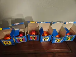 6 pc Complete Blue Box 23K Gold Plated Pokemon Burger king Pokeball set - Image 1