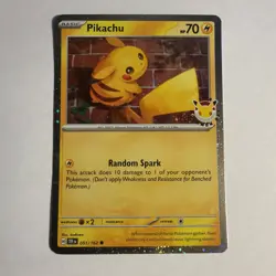 Pikachu 051/162 Pokemon Day 2026 - Pokemon TCG Temporal Forces 30th Anniv Promo - Image 1