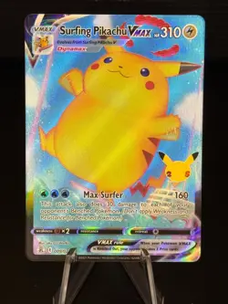 Surfing Pikachu VMAX 009/025 Holo VMAX Rare Celebrations Pokemon Near Mint - Image 1