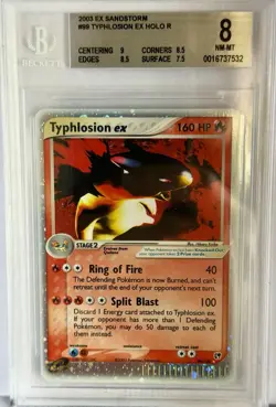 Pokemon 2003 EX Sandstorm Typhlosion ex #99/100 BGS 8 - Image 1