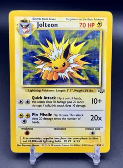 Jolteon 4/64 Jungle Unlimited - Holo Rare - WOTC - LP - Pokemon Vintage - Image 1