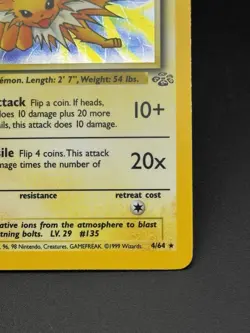 Jolteon 4/64 Jungle Unlimited - Holo Rare - WOTC - LP - Pokemon Vintage - Image 4