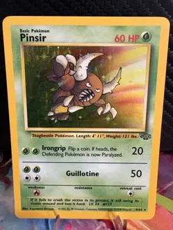 Pokemon Base Set Pinsir Holo 9/64 Rare WOTC 1999 Vintage LP+ Clean Holo - Image 1
