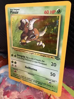 Pokemon Base Set Pinsir Holo 9/64 Rare WOTC 1999 Vintage LP+ Clean Holo - Image 3