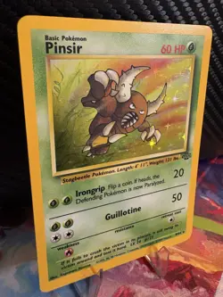 Pokemon Base Set Pinsir Holo 9/64 Rare WOTC 1999 Vintage LP+ Clean Holo - Image 4