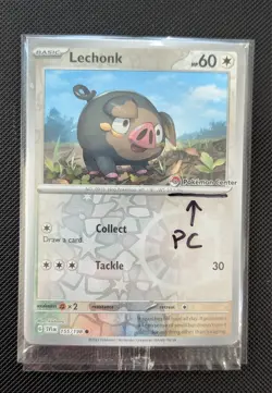 Lechonk Stamped (Pokemon Center Exclusive) 155/198 SEALED - Image 2