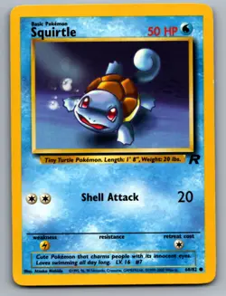 Pokemon Squirtle 68/82 Common Team Rocket LP - Image 1