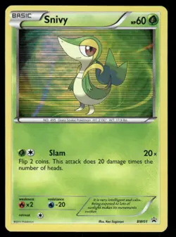 2011 Pokemon Snivy Holo Promo Black And White Promo BW01 Holo HP - Image 1