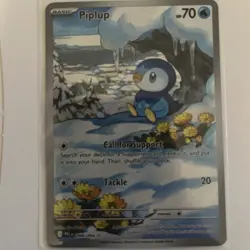 Pokemon TCG Piplup 098/094 – Phantasmal Flames – Illustration Rare – EN NM - Image 1