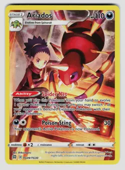 Pokemon Ariados Ultra Rare SWSH09: Brilliant Stars Trainer Gallery TG09/TG30 NM - Image 1