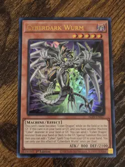Cyberdark Wurm ALIN-EN027 Ultra Rare 1st Edition Yugioh Alliance Insight NM - Image 1