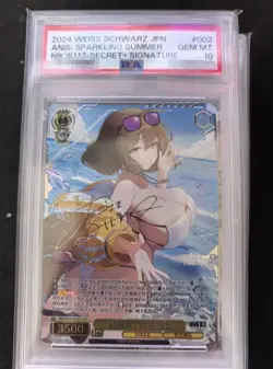 PSA 10 Signed Weiss Schwarz NIKKE Sparkling Summer NIK/SZ06-002EX SEC+ Anis - Image 1