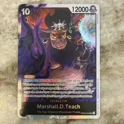 Marshall.D.Teach OP09-093 Reprint SR ONE PIECE Tcg Card Game NM Black - Image 1