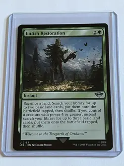 Entish Restoration 163 MTG LOTR Tales of Middle Earth 2023 MT - 9.0 + Non Foil - Image 1