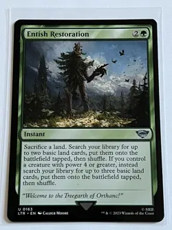 Entish Restoration 163 MTG LOTR Tales of Middle Earth 2023 MT - 9.0 + Non Foil - Image 2