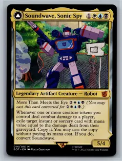 Soundwave, Sonic Spy 14 Universes Beyond: Transformers Magic: The Gathering NM - Image 1
