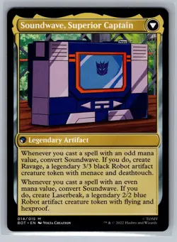 Soundwave, Sonic Spy 14 Universes Beyond: Transformers Magic: The Gathering NM - Image 2