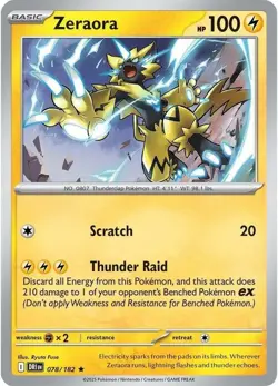 x1 Zeraora - 078/182 - Holo Rare - Reverse Holo Pokemon SV10 Destined Rivals M/N - Image 1