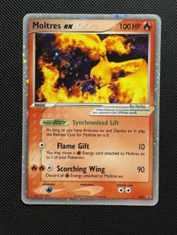 2005 MOLTRES EX Pokemon Card #031 Black Star Promo Nintendo Silver Border PL - Image 1