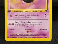 Pokemon Gastly 33/62 1st Edition Uncommon Fossil Set NM - Image 4