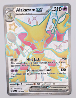 Alakazam ex 215/091 Paldean Fates Shiny Ultra Rare Full Art Pokemon TCG NM - Image 1