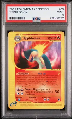 2003 Pokemon Expedition Typhlosion Non Holo Rare #65 PSA9 - Image 1