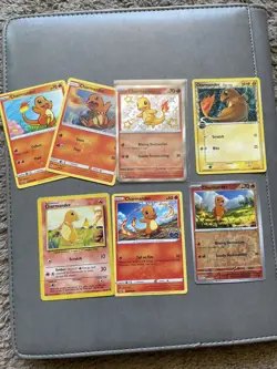 Pokemon 7 Card Charmander Lot! Delta Species, Paldean Fates Shiny, Base, Go 🔥 - Image 1