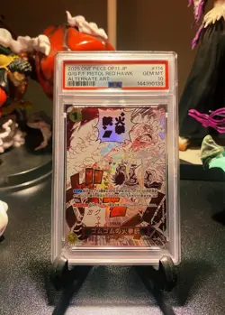 PSA 10 Gem Mint OP 11-114 Gum Gum Fire Fist Pistol Japanese One Piece Card - Image 1