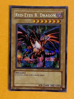 Red-Eyes B. Dragon Card PCJ-EN001 1996 Konami Yu-Gi-Oh! Hologram/Foil NICE - Image 1