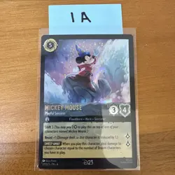 Disney Lorcana MICKEY MOUSE PLAYFUL SORCERER D23 Exclusive Promo Card - Image 3