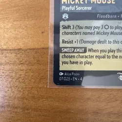 Disney Lorcana MICKEY MOUSE PLAYFUL SORCERER D23 Exclusive Promo Card - Image 4