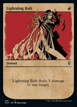 Magic The Gathering MTG LIGHTNING BOLT SHOWCASE Battle for Baldur's Gate NM - Image 1