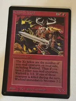 Magic the Gathering MTG Beta Keldon Warlord NM- (Beta Bob) - Image 1