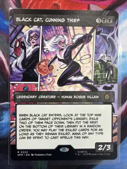 Black Cat, Cunning Thief R 0222 (Borderless) Marvel's Spider-Man Regular - Image 1