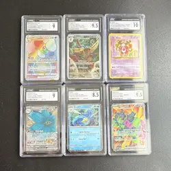 6 Card Lot CGC Graded Pokemon English Holo Whimsicott VSTAR, Glimmora ex + - Image 1
