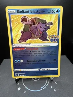 Pokemon TCG SWSH GO Radiant Blastoise 018/078 Ultra Rare Holo NM! - Image 1