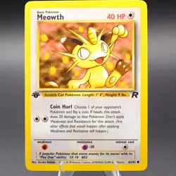 Meowth 62/82 1st Edition Common Team Rocket Pokemon TCG LP-NM - Image 1
