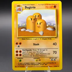 Dugtrio 019/102 Normal Rare Base Set Pokemon TCG LP-NM - Image 1