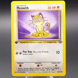 Meowth 56/64 1st Edition Common Jungle Pokemon TCG LP-NM - Image 1